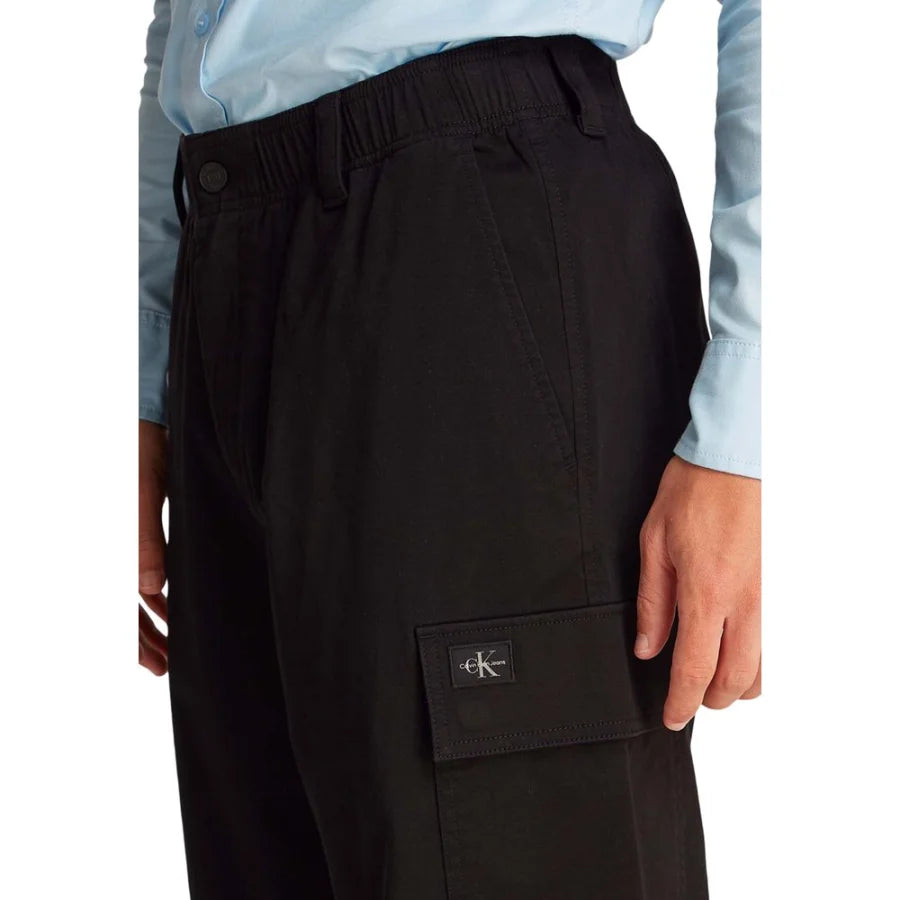 Calvin Klein Jeans Black Cotton Cargo Pants
