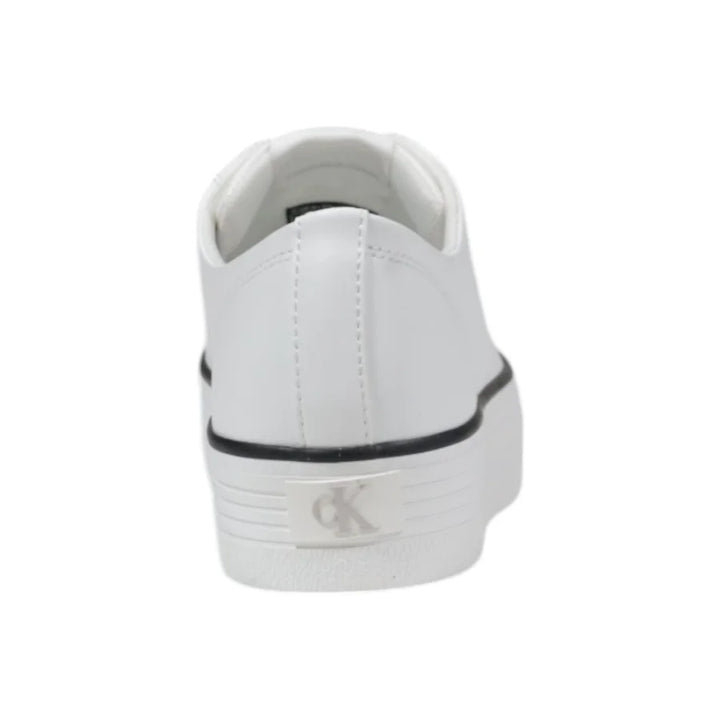 Calvin Klein Jeans Black And White Leather Platform Sneakers