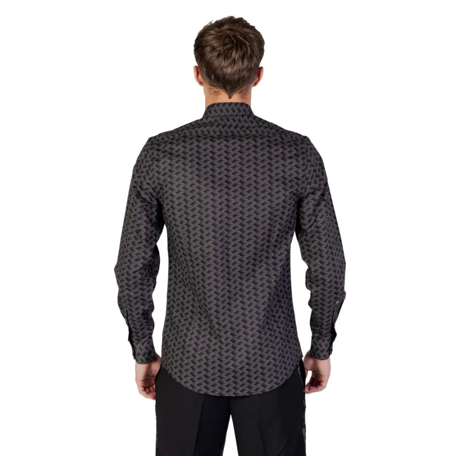 Antony Morato Gray Cotton Pattern Shirt