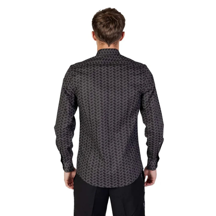 Antony Morato Gray Cotton Pattern Shirt