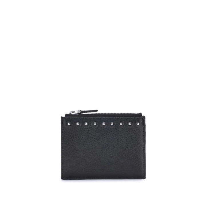 Valentino Garavani Black Calf Leather Bos Taurus Wallet