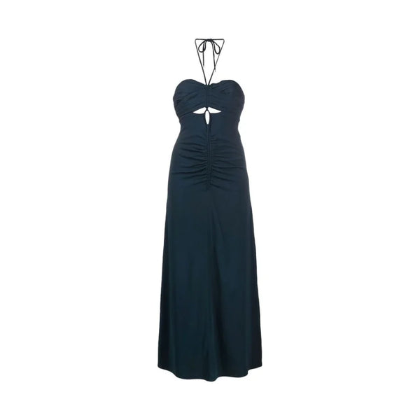 Self-Portrait Gray Viscose Casual Dress