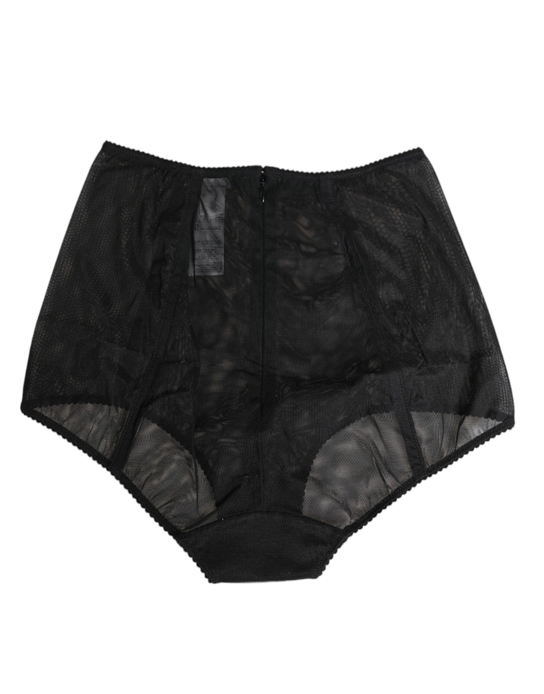 Dolce &amp; Gabbana Black High Waist Mesh Sheer Shapewear Underwear