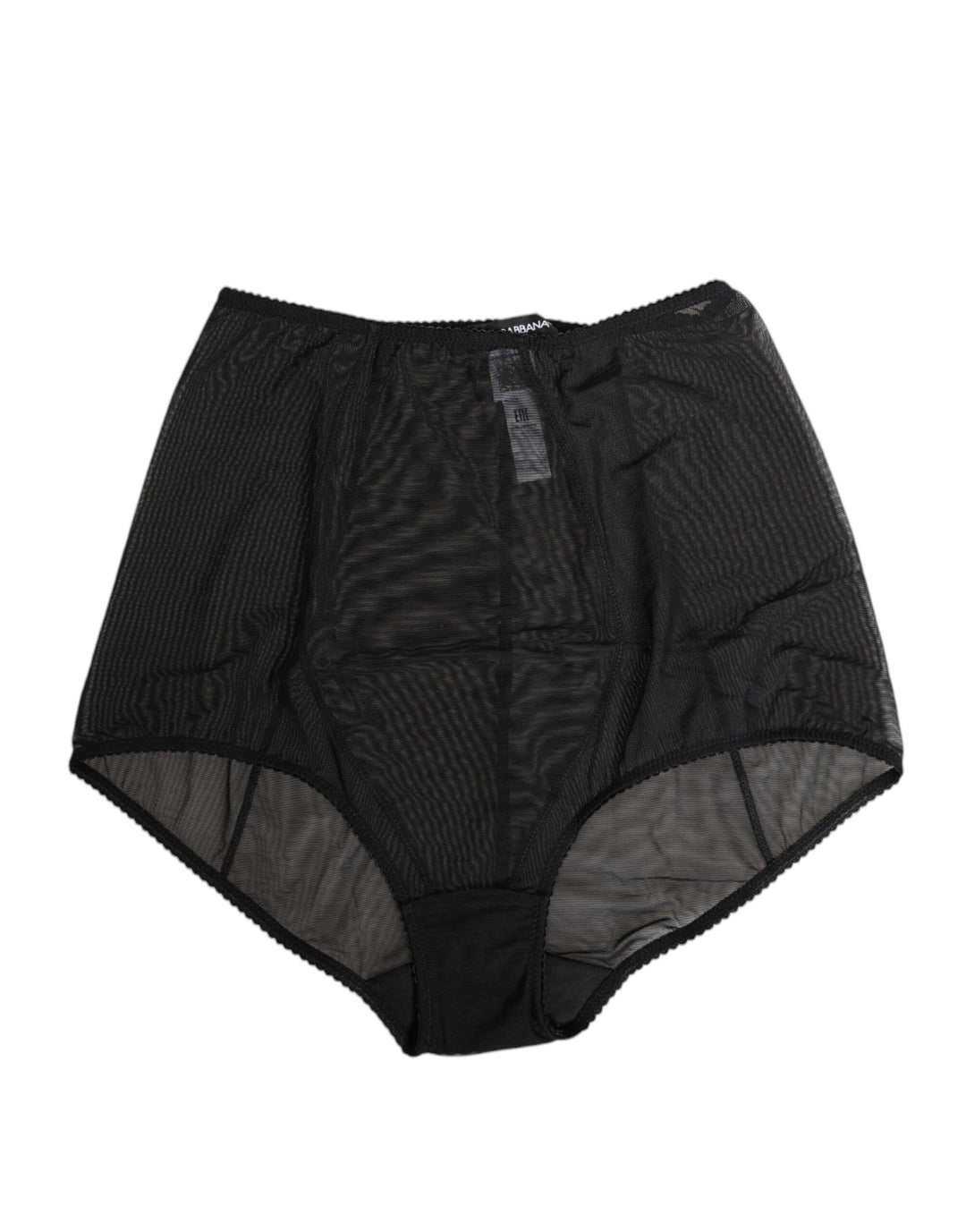 Dolce &amp; Gabbana Black High Waist Mesh Sheer Shapewear Underwear