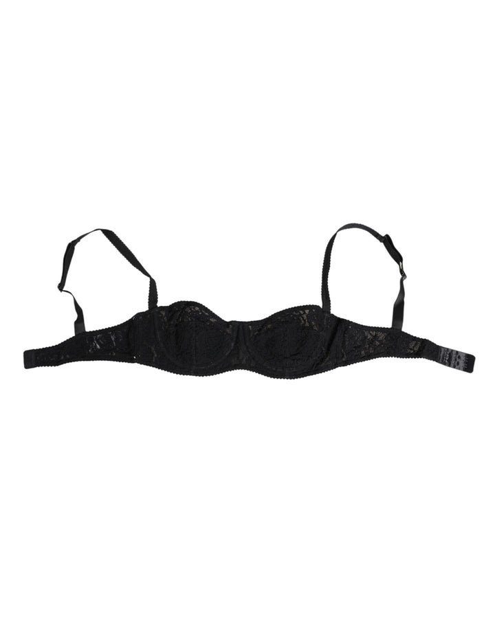 Dolce &amp; Gabbana Black Lace Underwire Bra Lingerie Underwear