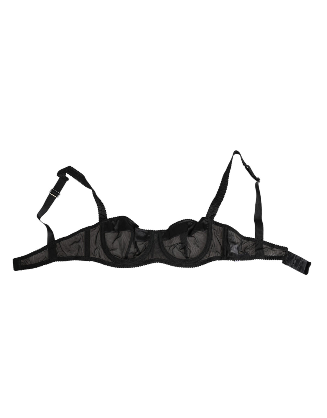 Dolce &amp; Gabbana Black Sheer Mesh Underwire Bra  Underwear