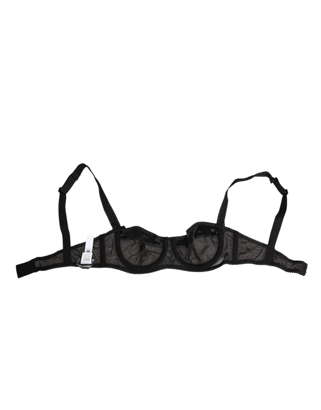 Dolce &amp; Gabbana Black Sheer Mesh Underwire Bra  Underwear