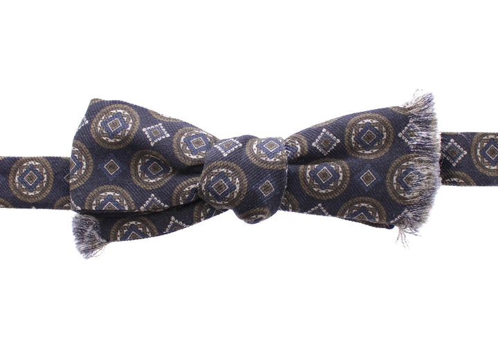Dolce &amp; Gabbana Blue Silk Baroque Fantasi Tied Bow Tie Papillon