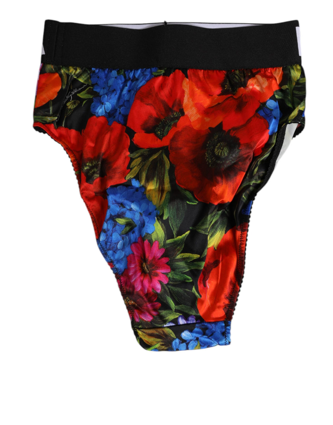 Dolce &amp; Gabbana Multicolor Floral Print High Waist Panty Underwear