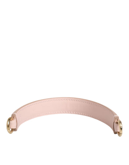 Dolce & Gabbana Strap Pink Leather Gold Tone Big Bag Handle Shoulder Strap