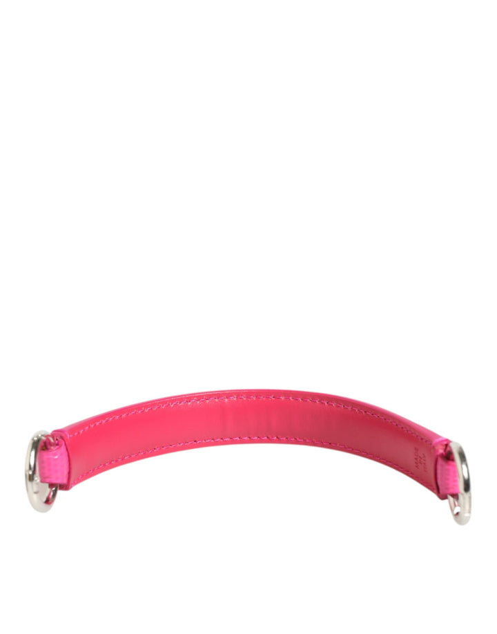 Dolce &amp; Gabbana Pink Embellished Leather Bag Handle Women Shoulder Strap