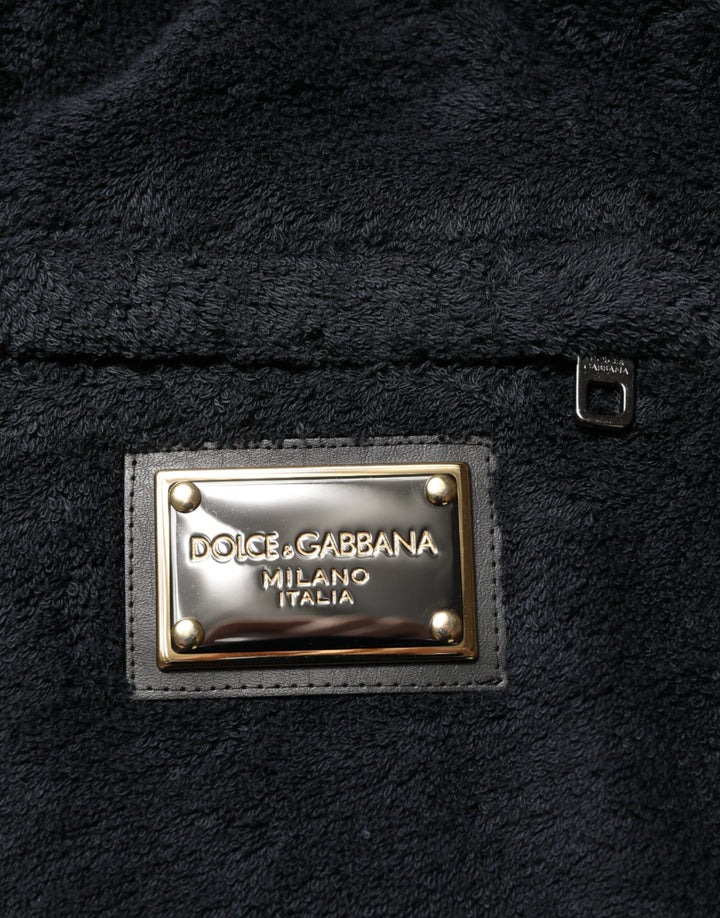 Dolce &amp; Gabbana Black Cotton Logo Men Jogger Sweatpants Pants