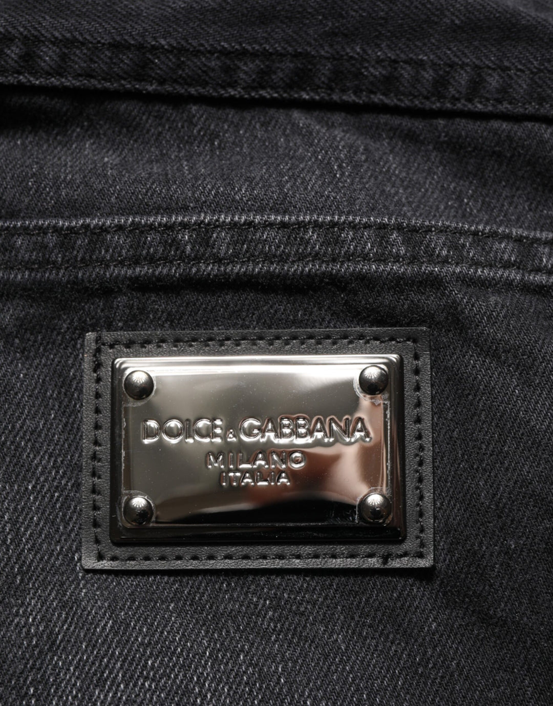 Dolce &amp; Gabbana Black Washed Cotton Skinny Men Denim Jeans