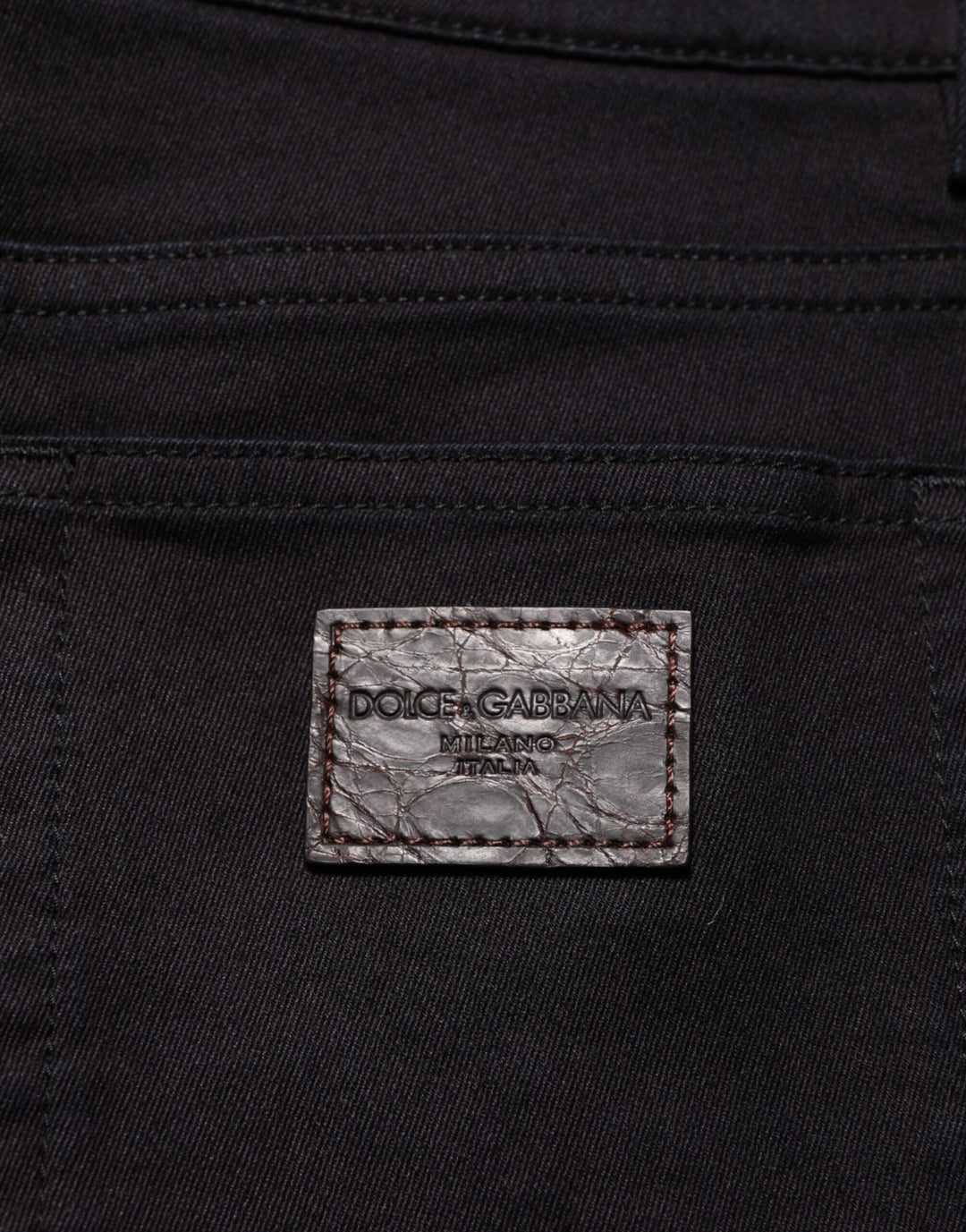 Dolce &amp; Gabbana Black Cotton Blend Skinny Men Trouser Pants