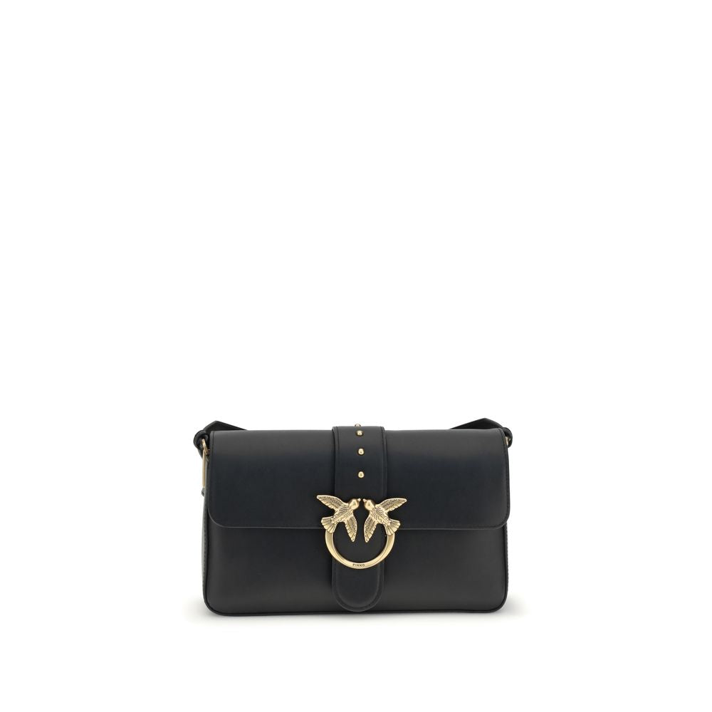 PINKO - Black Leather Shoulder Bag