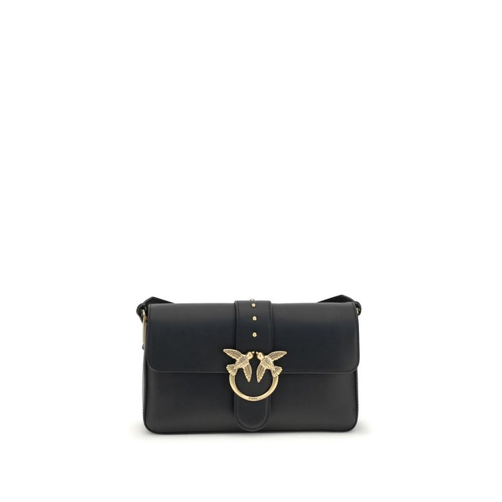 PINKO - Black Leather Shoulder Bag