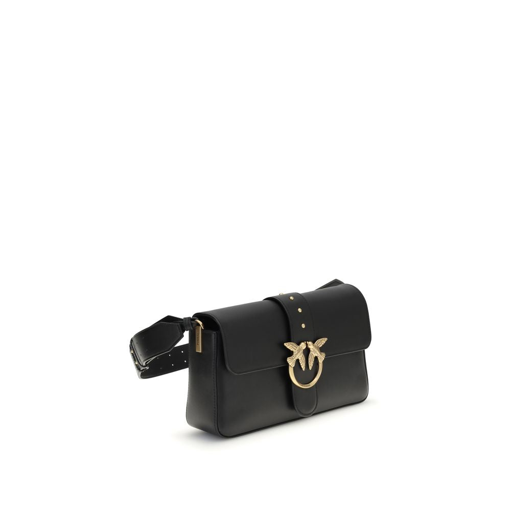 PINKO - Black Leather Shoulder Bag