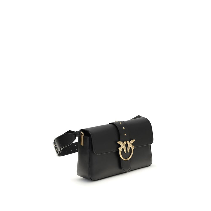 PINKO - Black Leather Shoulder Bag
