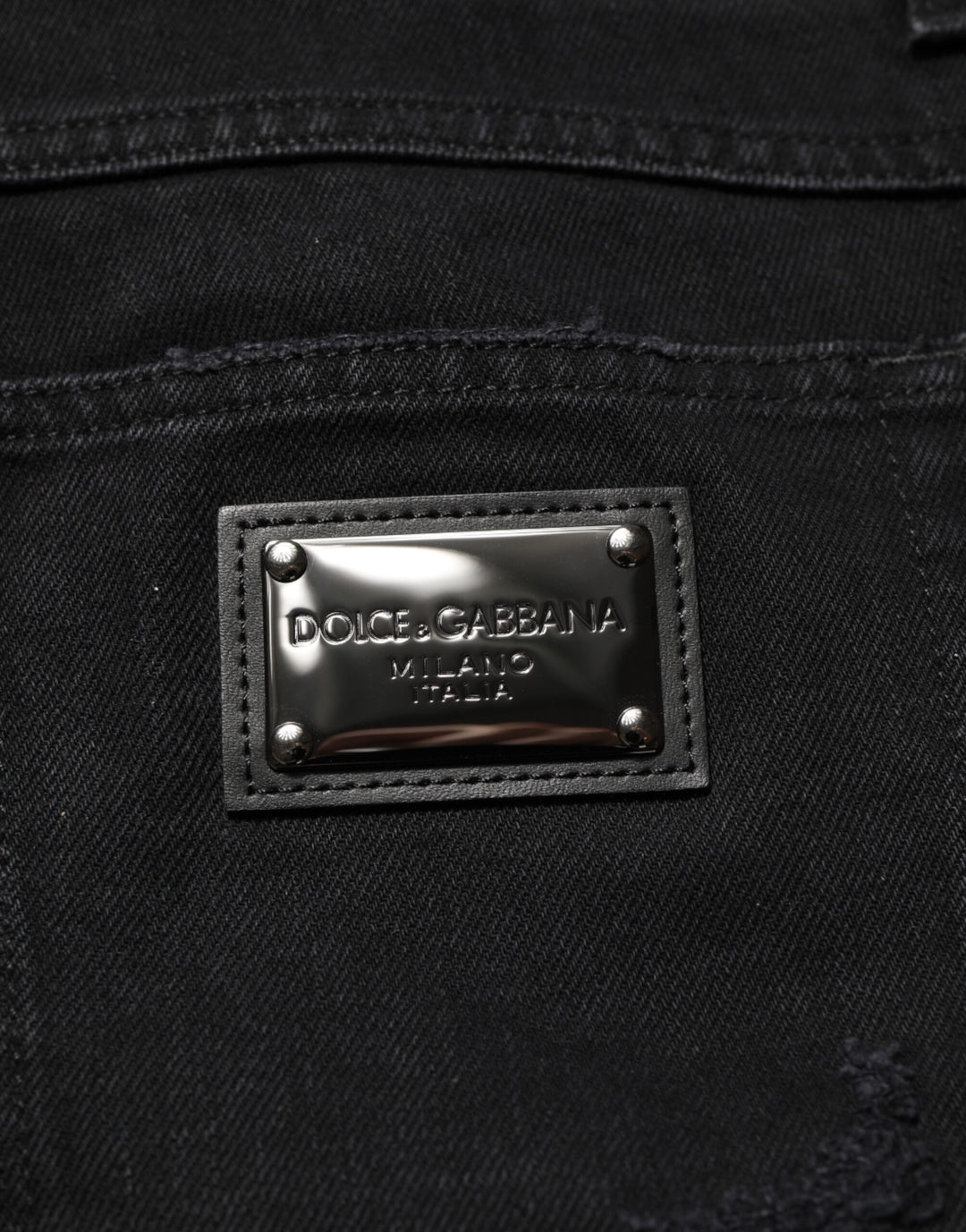 Dolce &amp; Gabbana Black Cotton Regular Denim Men Trouser Jeans
