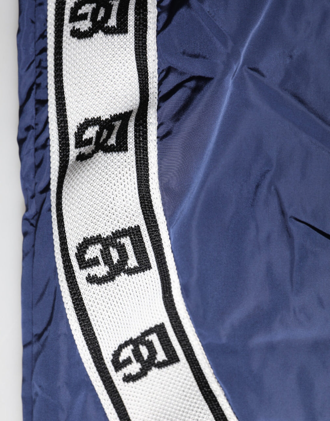 Dolce &amp; Gabbana Blue Nylon Straight Jogger Sweatpants Pants