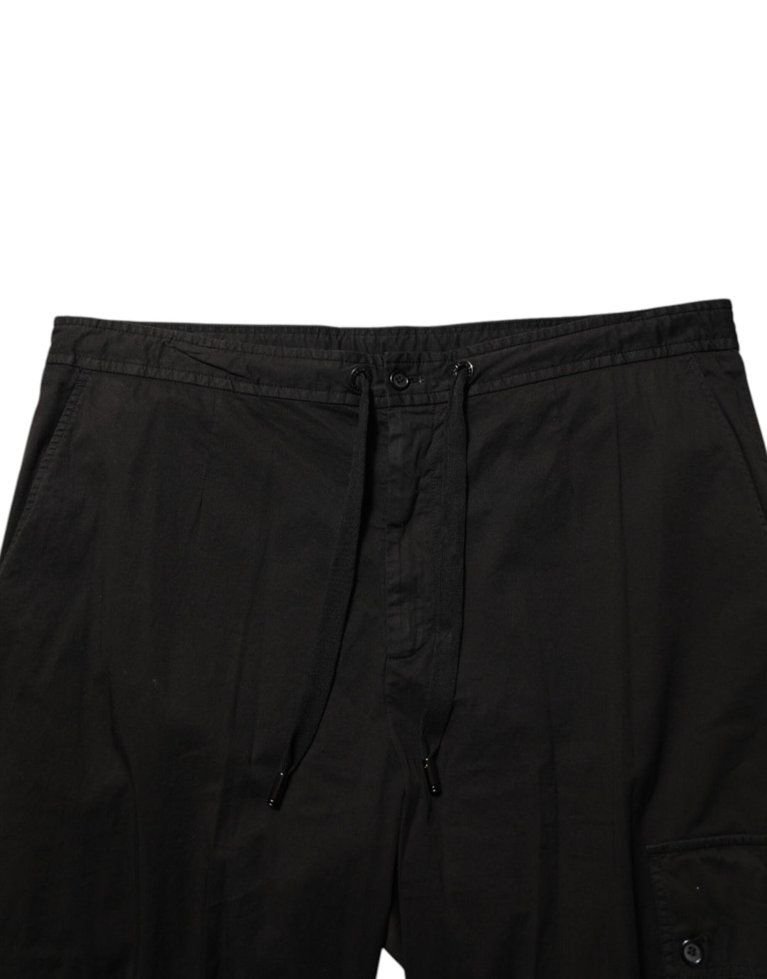 Dolce &amp; Gabbana Black Cotton Cargo Jogger Sweatpants Pants