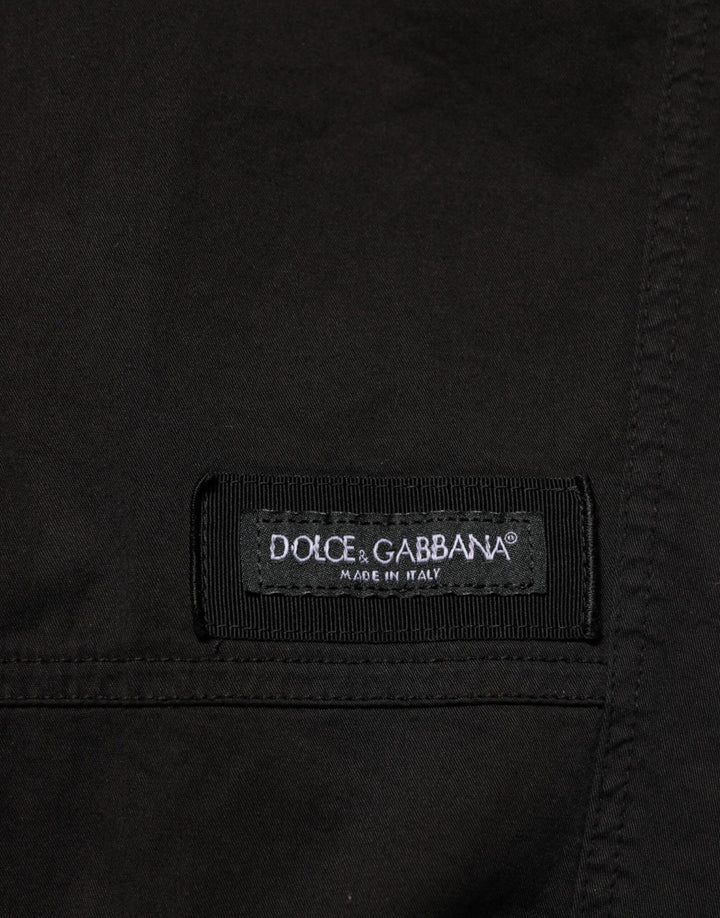 Dolce &amp; Gabbana Black Cotton Cargo Jogger Sweatpants Pants