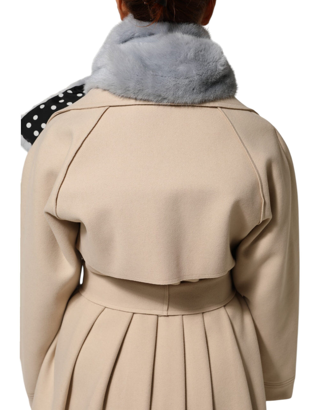 Dolce &amp; Gabbana Powder Blue Mink Fur Neck Warmer Scarf