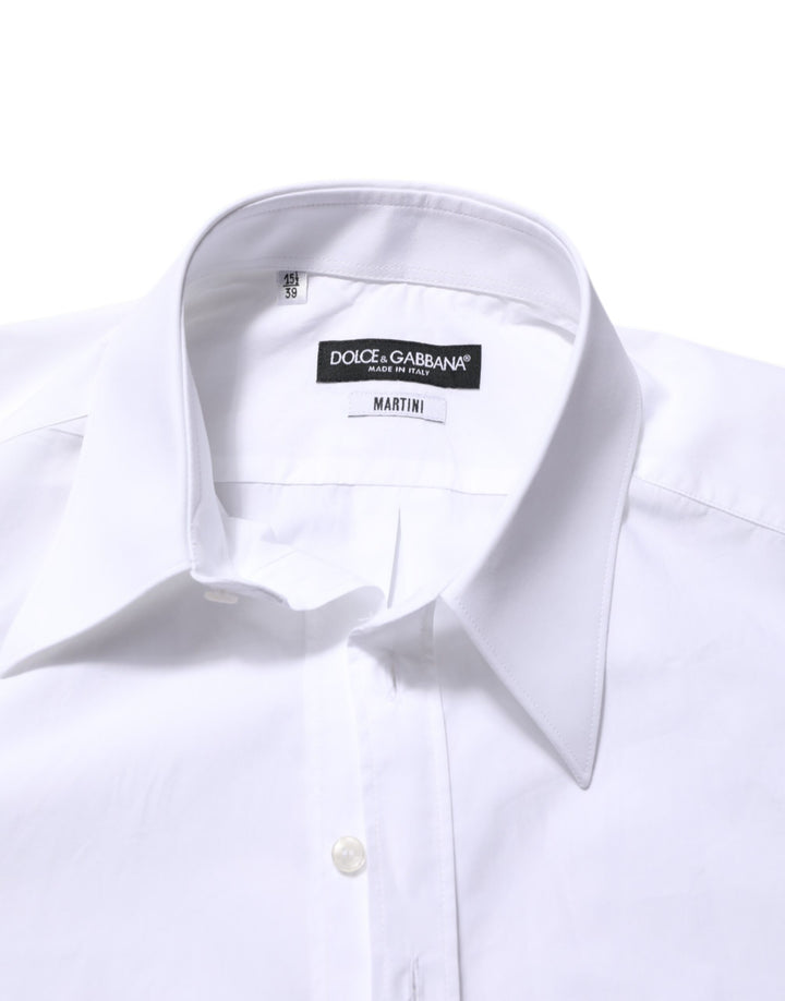 Dolce &amp; Gabbana White Cotton MARTINI Men Formal Dress Shirt