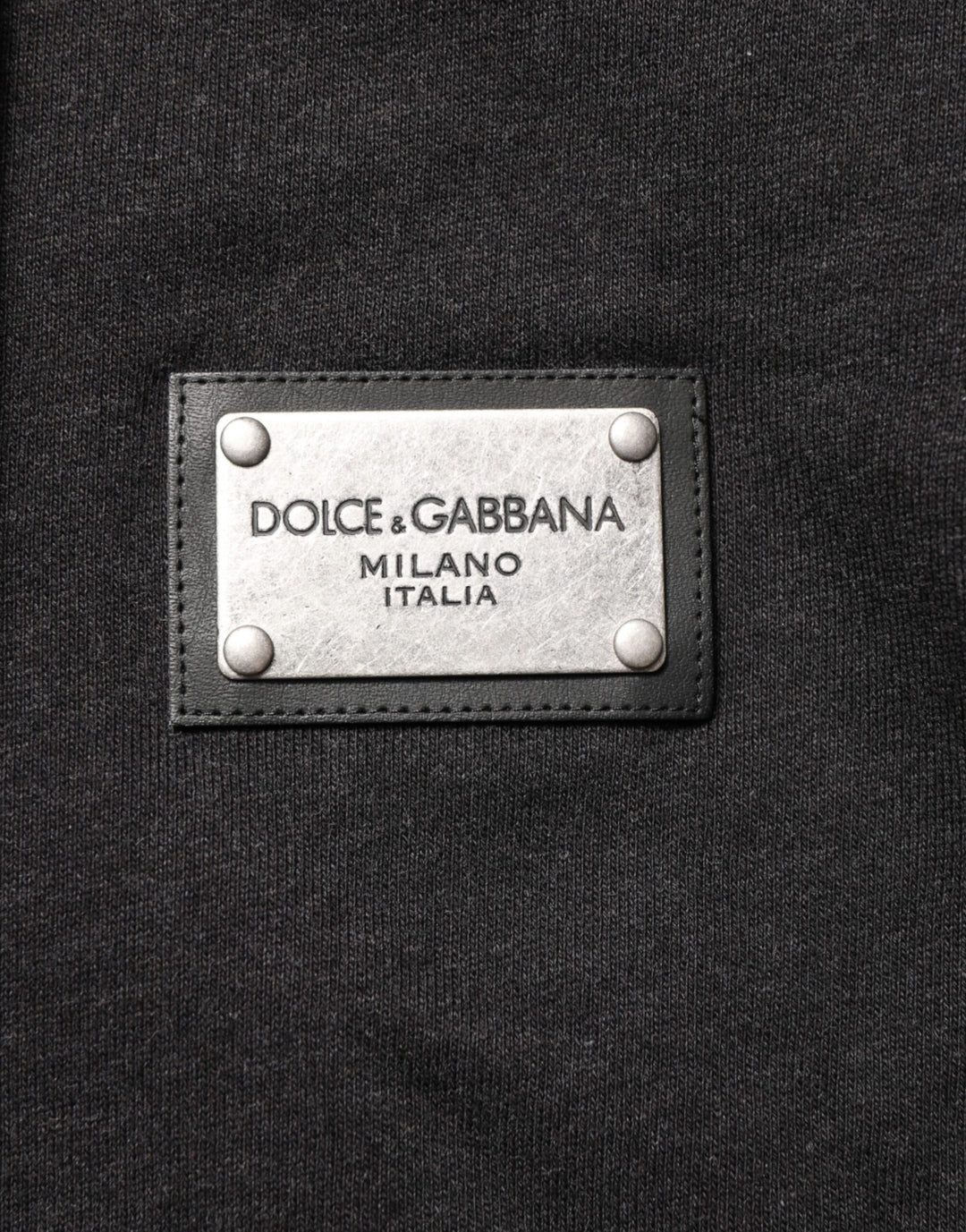 Dolce &amp; Gabbana Black Logo FullZip Hooded Sweatshirt Sweater