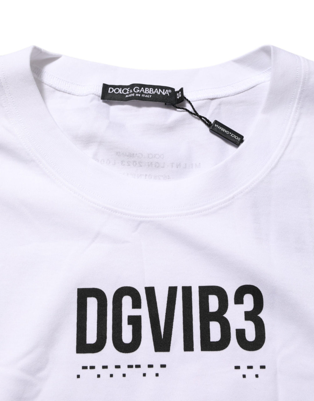 Dolce &amp; Gabbana White Cotton Sleeveless Printed Tank T-shirt