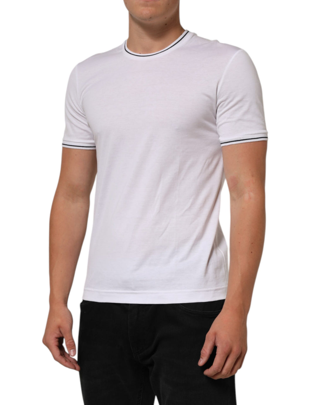Dolce & Gabbana White Short Sleeves Round Neck Men Underwear T-shirt