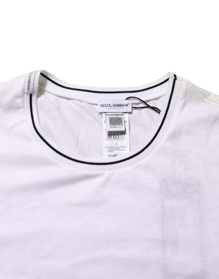 Dolce & Gabbana White Short Sleeves Round Neck Men Underwear T-shirt