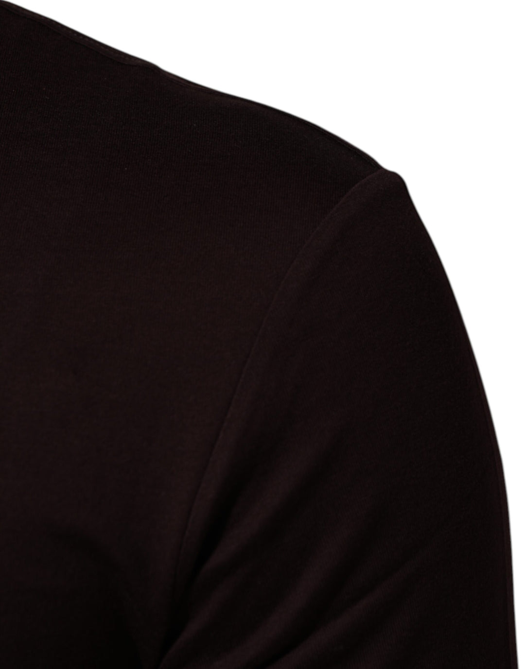 Dolce &amp; Gabbana Brown Logo Plaque Cotton Crew Neck T-shirt