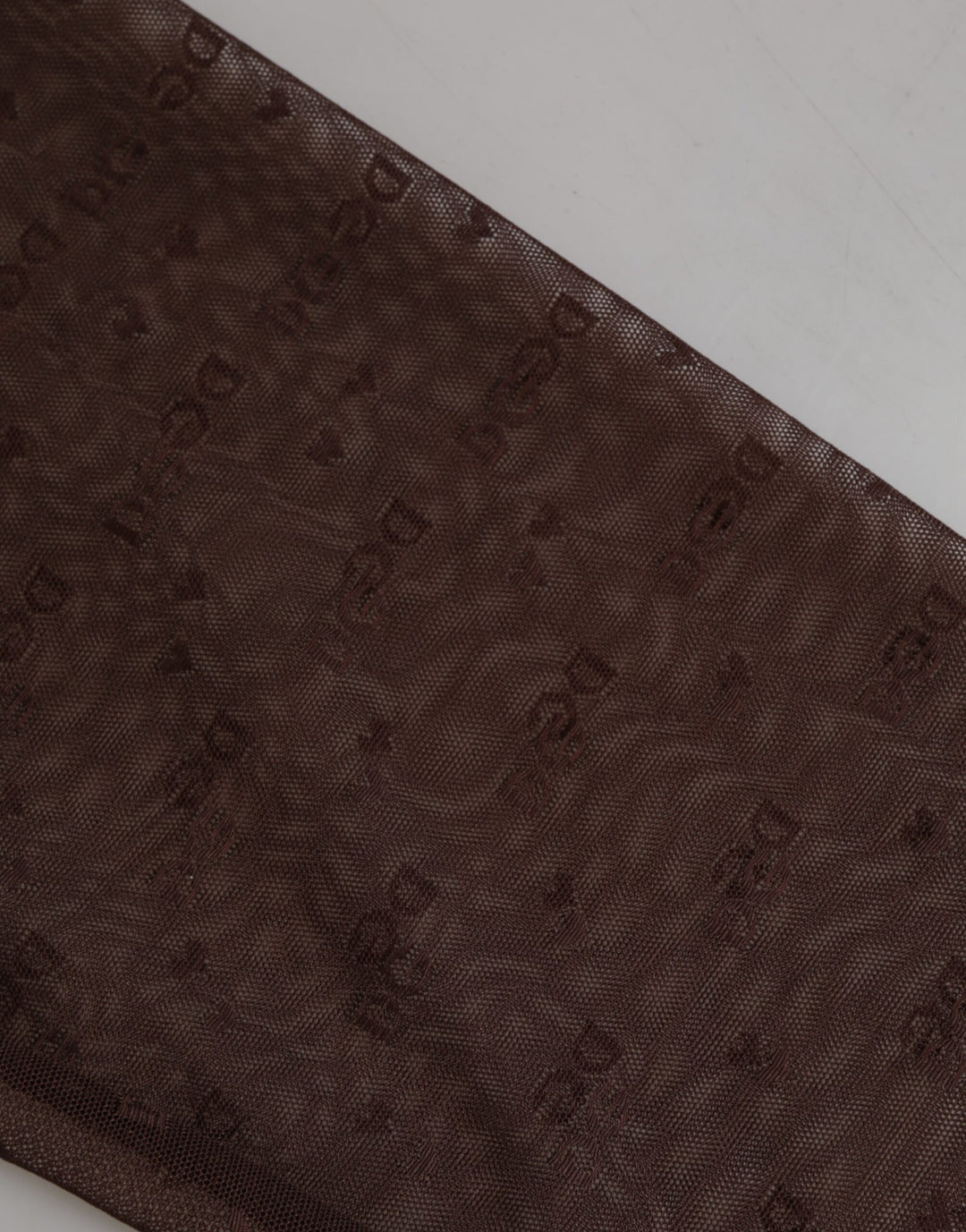Dolce &amp; Gabbana Brown Nylon Logo Lace Leggings Pants Underwear