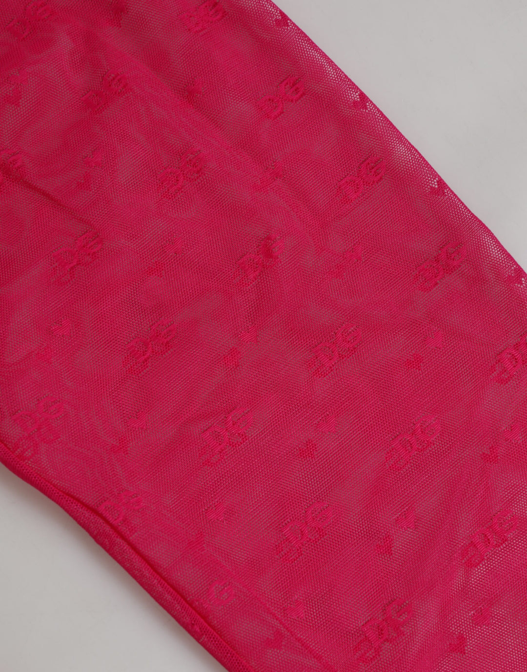 Dolce &amp; Gabbana Fuchsia Nylon Logo Lace Leggings Pants Underwear