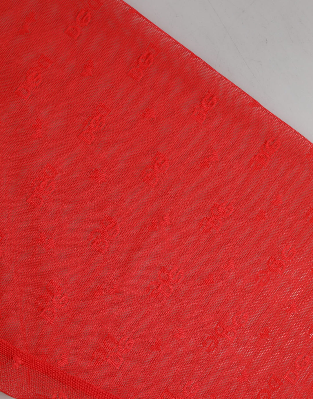 Dolce &amp; Gabbana Red Logo Lace Tight Midi Trousers Underwear