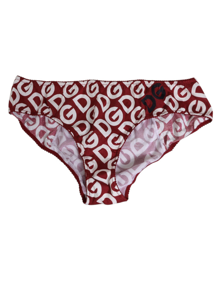 Dolce &amp; Gabbana Bordeaux DG Logo Slip Bottom Brief Underwear