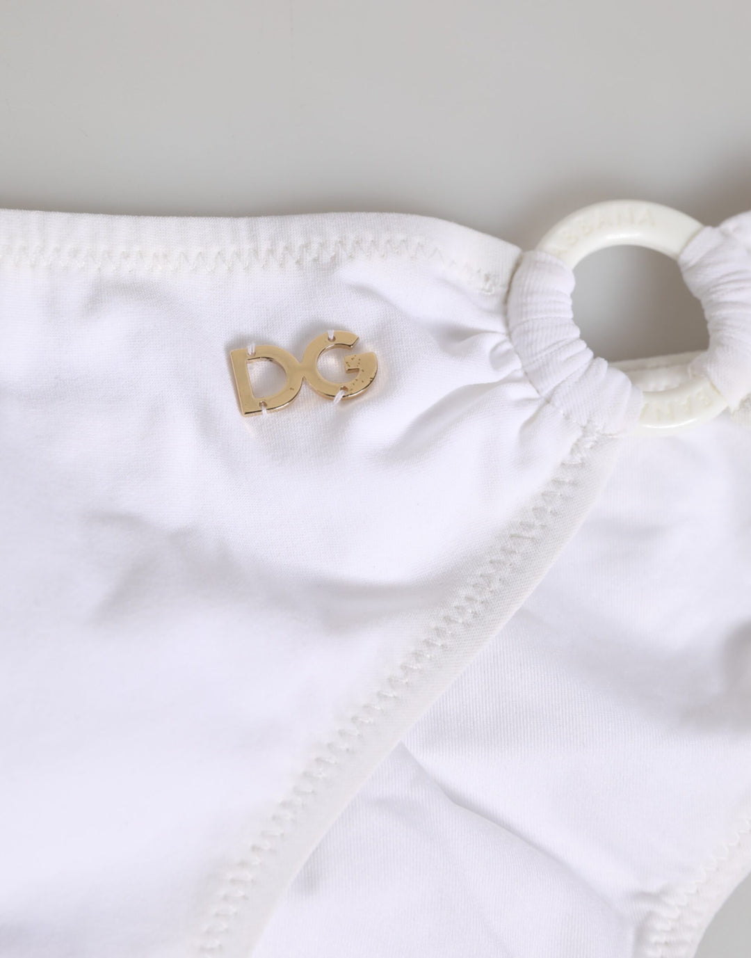 Dolce &amp; Gabbana White Logo Swimsuit 2 Piece Top Bottom Swimwear