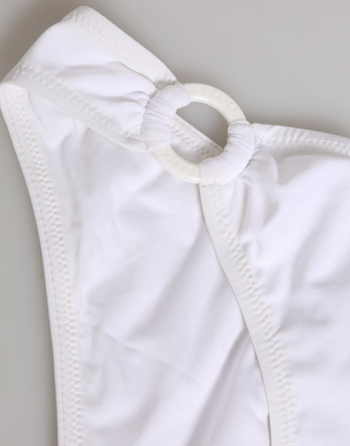 Dolce &amp; Gabbana White Logo Swimsuit 2 Piece Top Bottom Swimwear