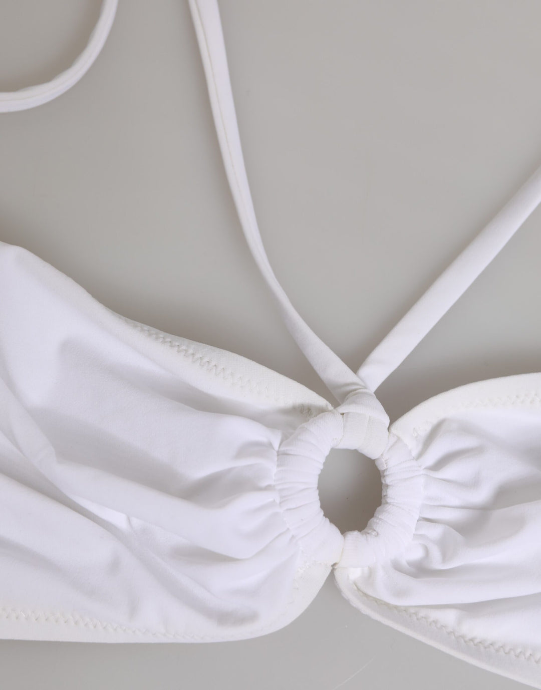 Dolce &amp; Gabbana White Logo Swimsuit 2 Piece Top Bottom Swimwear