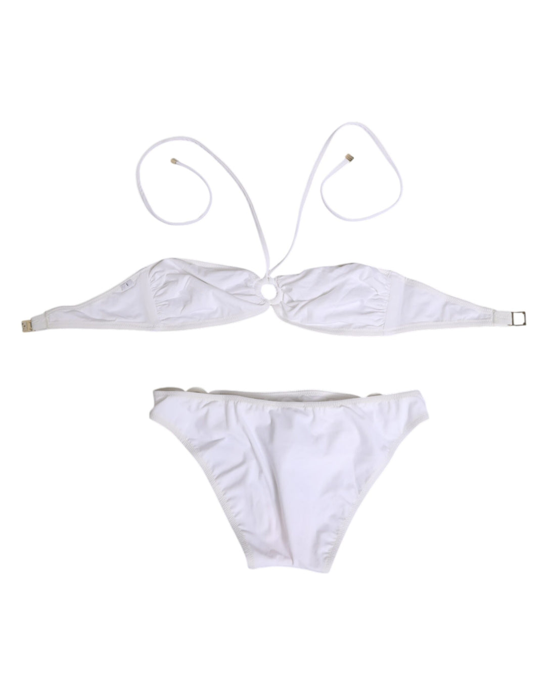 Dolce &amp; Gabbana White Logo Swimsuit 2 Piece Top Bottom Swimwear