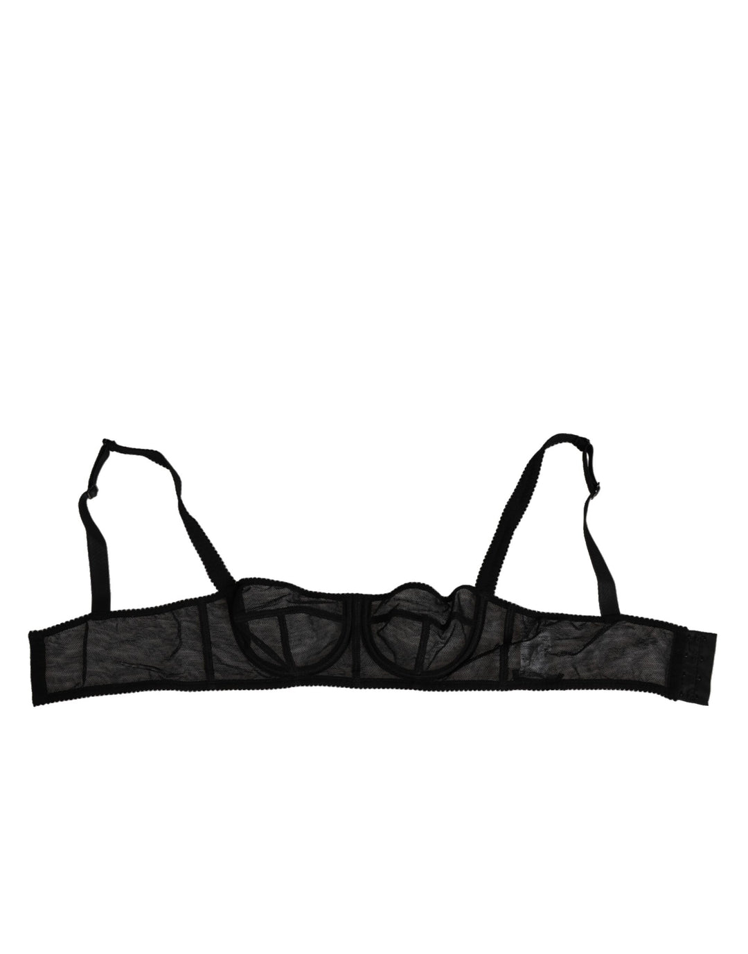 Dolce &amp; Gabbana Black Floral Underwired Balconette Bra Underwear