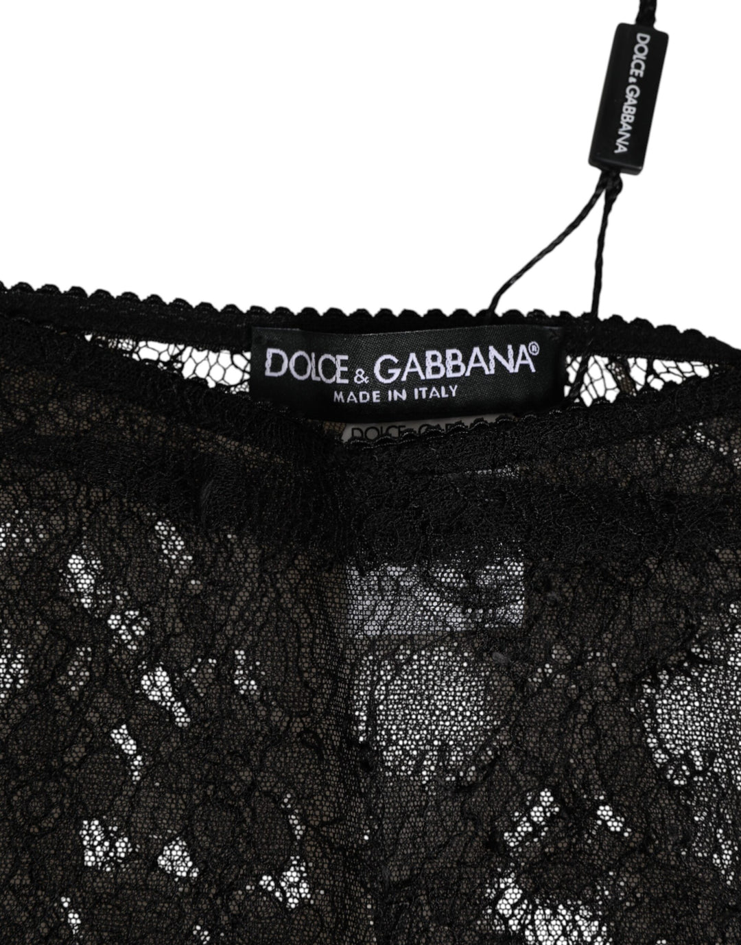 Dolce &amp; Gabbana Black Nylon Stretch High Waist Panty Underwear