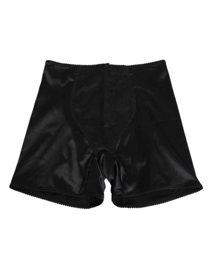 Dolce &amp; Gabbana Black Silk Stretch Slip Cycling Women Underwear