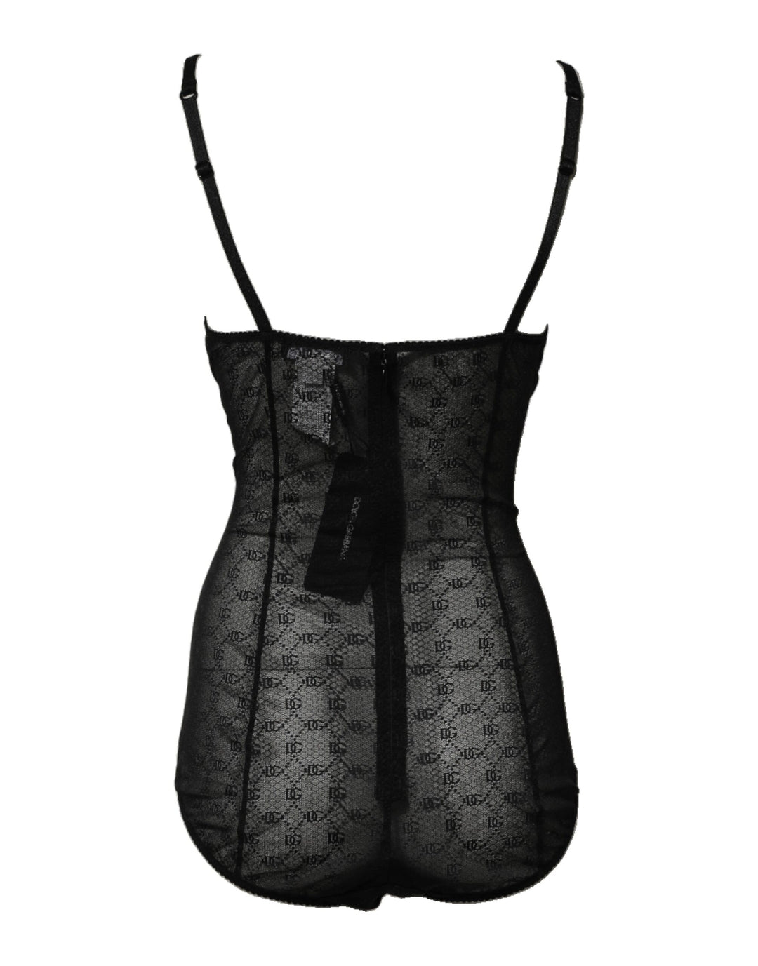 Dolce &amp; Gabbana Black Nylon Stretch Bodysuit Lingerie Underwear