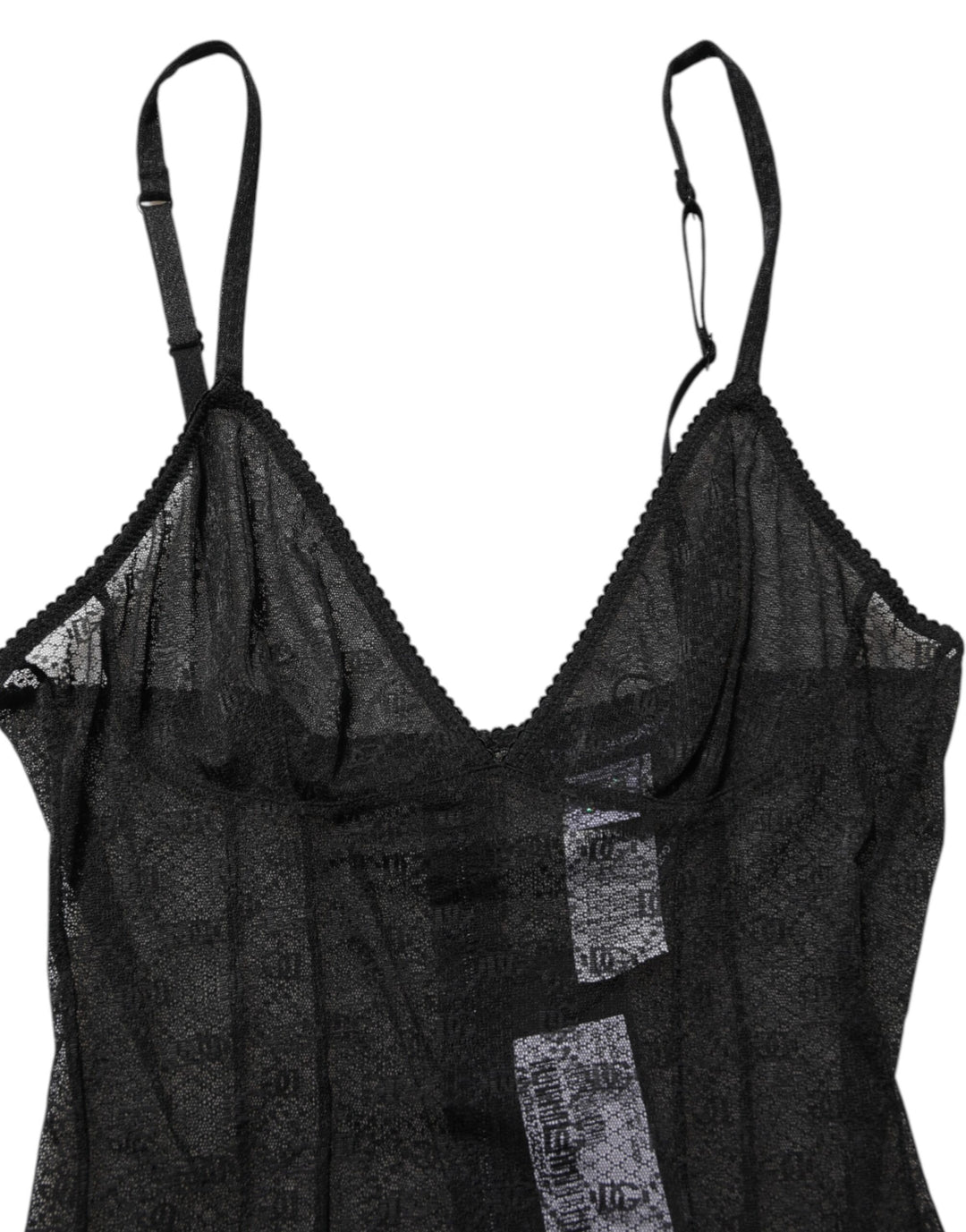 Dolce &amp; Gabbana Black Nylon Stretch Bodysuit Lingerie Underwear