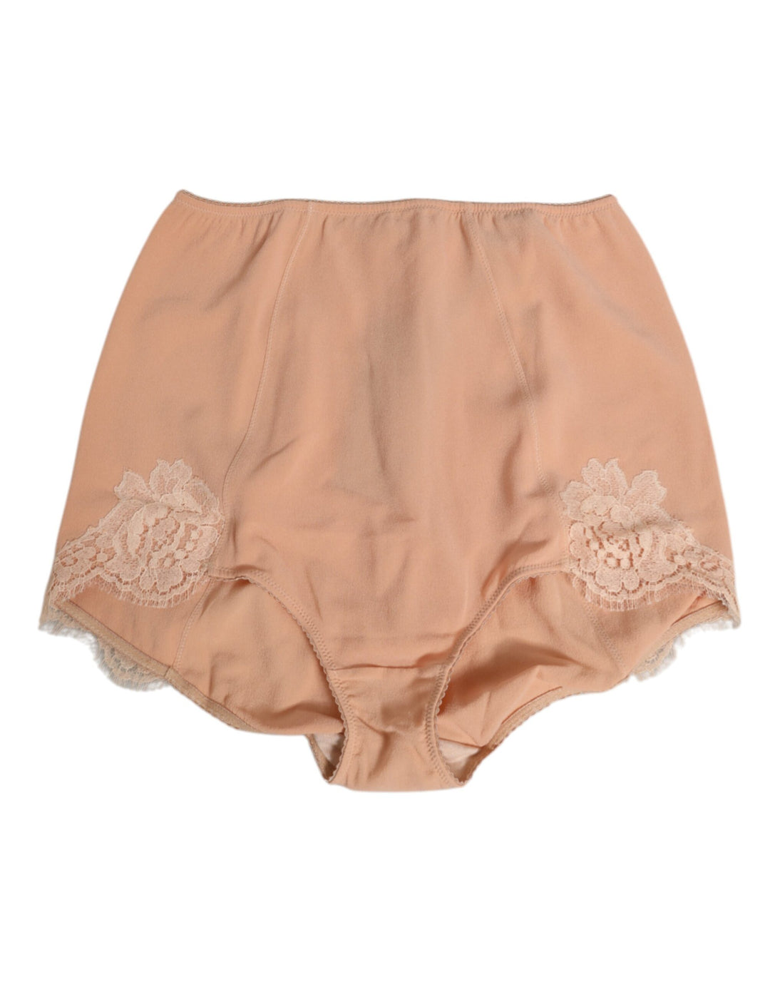 Dolce &amp; Gabbana Beige Silk Stretch High Waist Girdle Underwear
