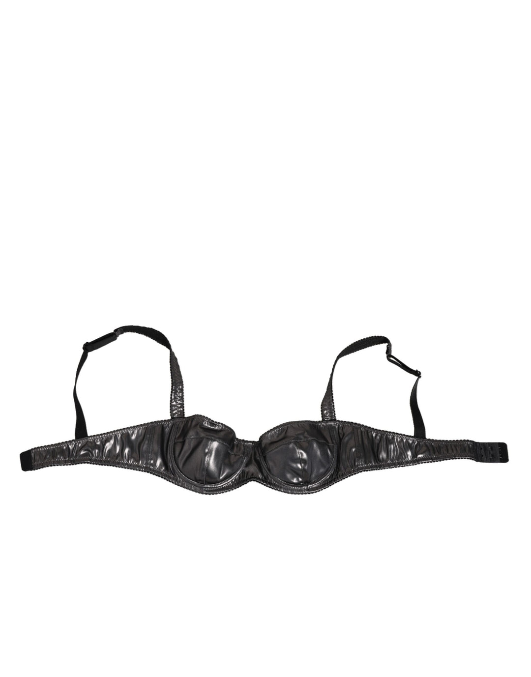 Dolce &amp; Gabbana Black Acetate Stretch Balconette Bra Underwear