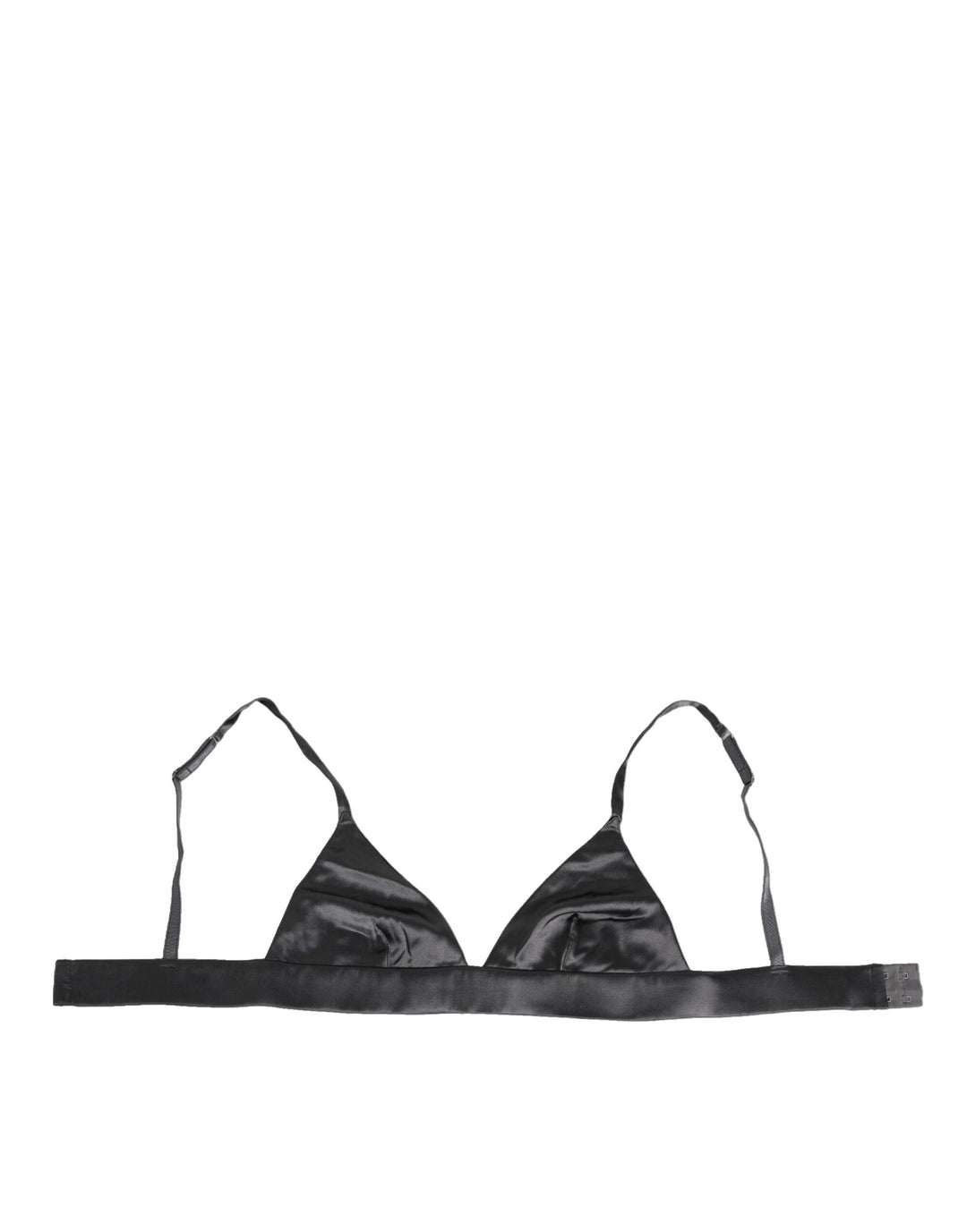 Dolce &amp; Gabbana Black Silk Satin Triangle Soft Cup Underwear