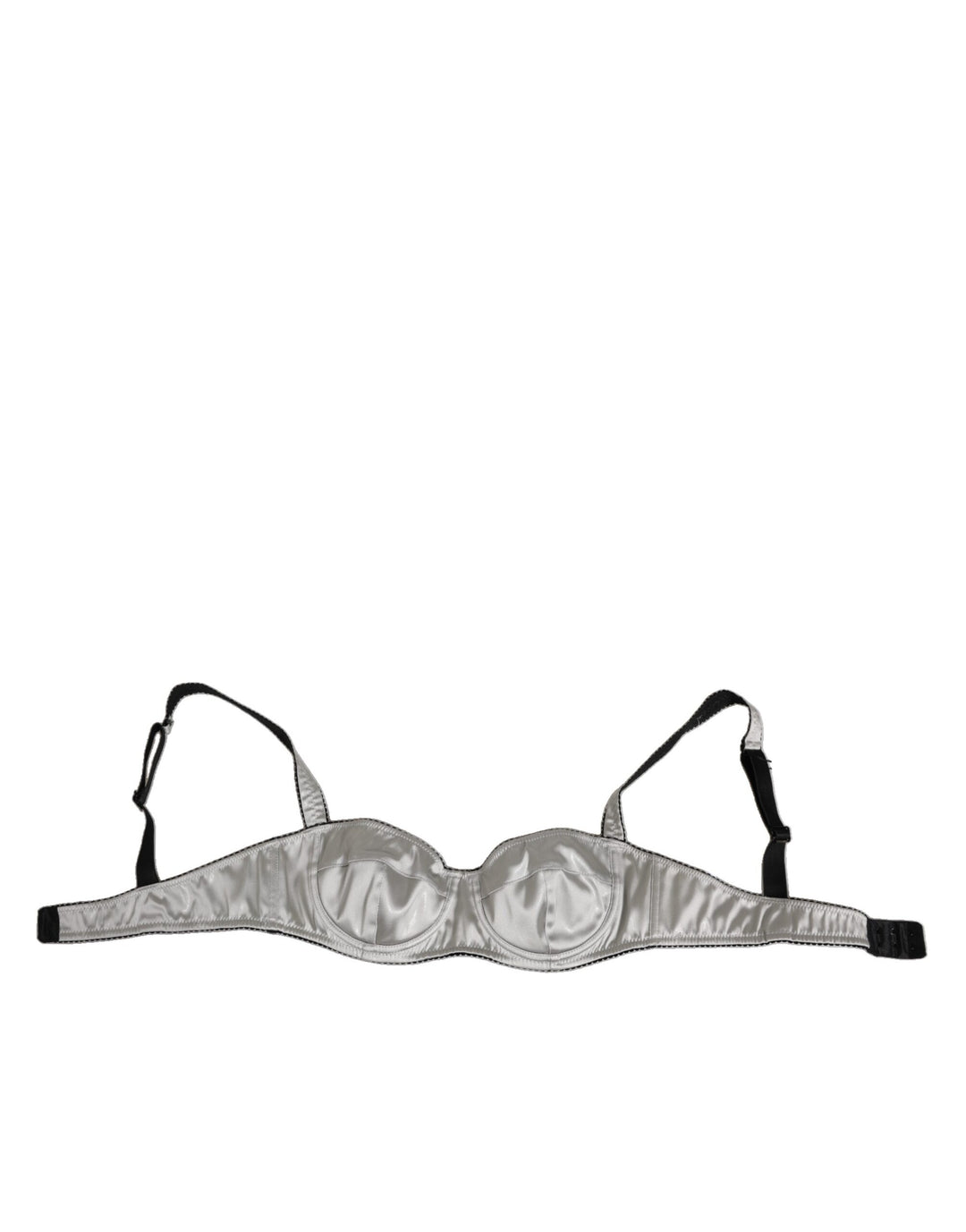 Dolce &amp; Gabbana Gray Acetate Stretch Balconcino Bra Underwear